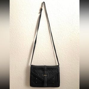 Tory Burch all leather Black Crossbody Bag